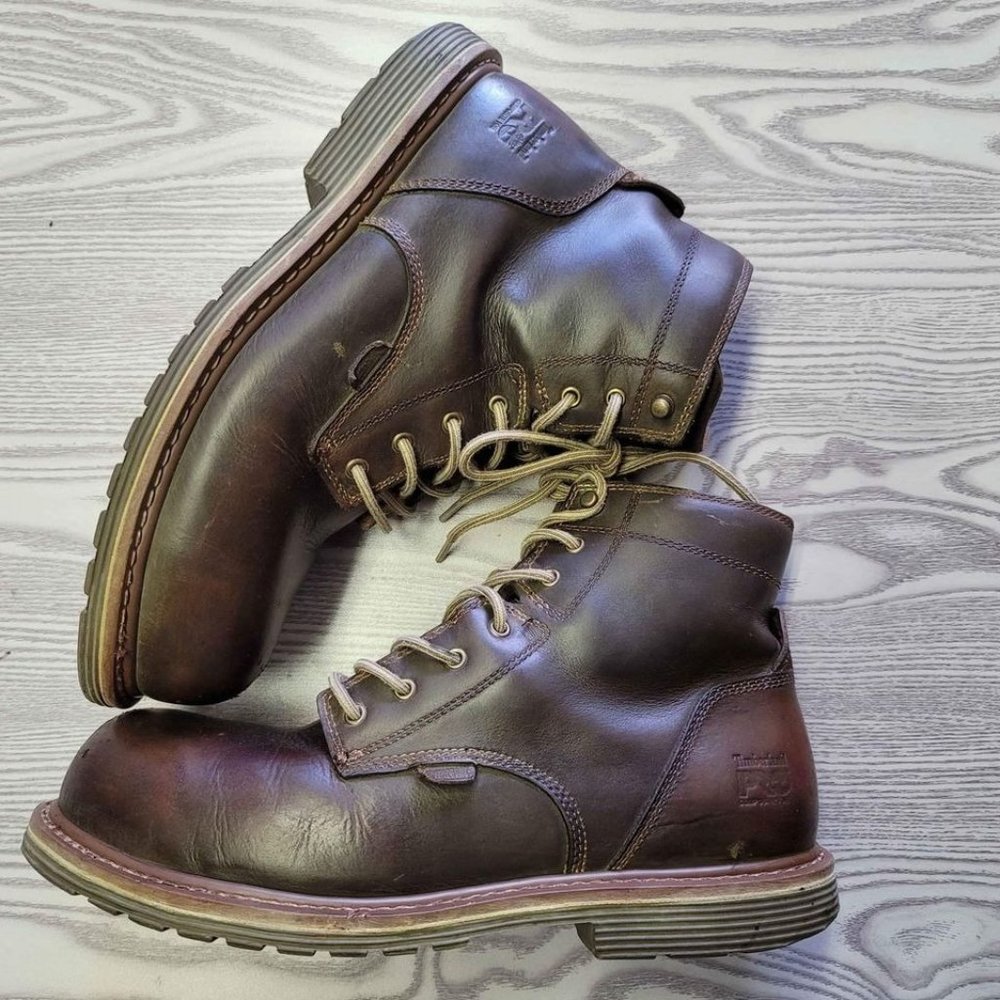 Timberland PRO steel toe boots men's size 12 - Picture 1 of 10